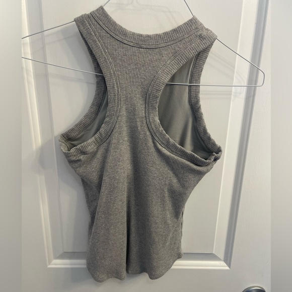 Fabletics Gray Ribbed Tank Top - Picture 2 of 4